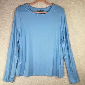 Hang Ten Blue‎ Long Sleeve Tee Rashguard Crew UV Protection XXL